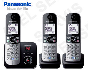 Bezdrátový telefon Panasonic KX-TG6821FXB TRIO