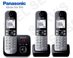 Bezdrtov telefon Panasonic KX-TG6821FXB TRIO