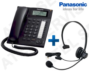Telefon Panasonic KX-TS880FXB s nhlavn soupravou
