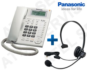 Telefon Panasonic KX-TS880FXW s nhlavn soupravou